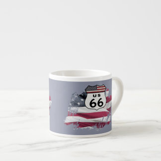 Vintager Weg US 66 Espressotasse
