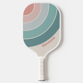 Vintager Weichmeerkreislauf Muschel Streifen mit N Pickleball Schläger