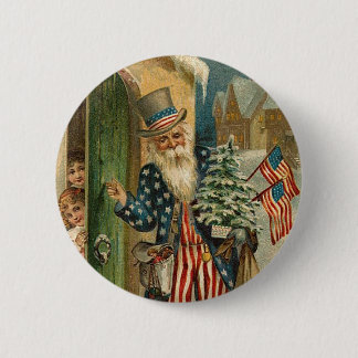 Vintager WeihnachtenPinback Knopf-Onkel Sankt Button