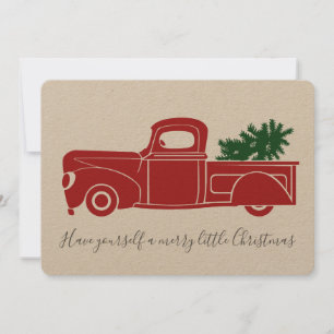 Vintager Weihnachts-LKW Feiertagskarte