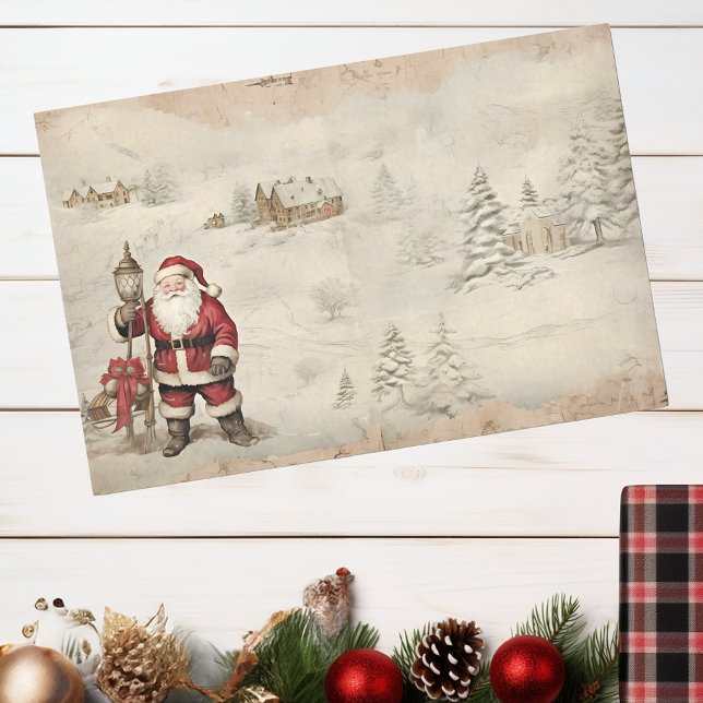 Vintager Weihnachts-Winter Seidenpapier (Von Creator hochgeladen)