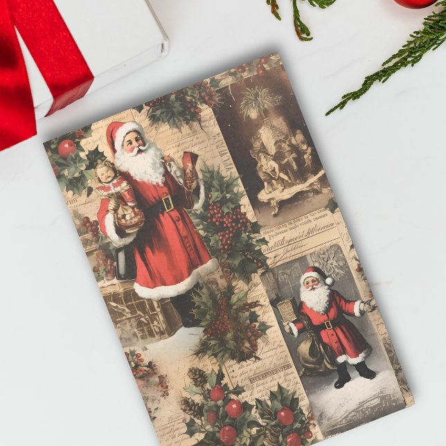 Vintager Weihnachts-Winter Seidenpapier (Von Creator hochgeladen)