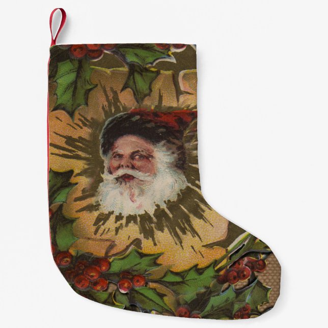 Vintager Weihnachtsanfang Kleiner Weihnachtsstrumpf (Vorderseite)