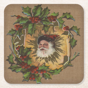 Vintager Weihnachtsanfang Rechteckiger Pappuntersetzer
