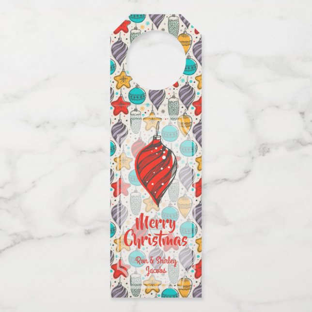 Vintager Weihnachtsbaum Flaschenanhänger (Vorderseite)