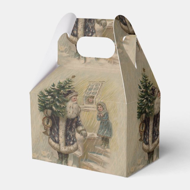 Vintager Weihnachtsbaum Geschenkschachtel (Vorderseite)