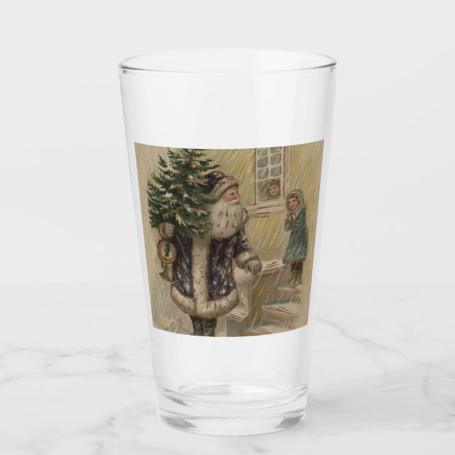 Vintager Weihnachtsbaum Glas (Vorderseite)