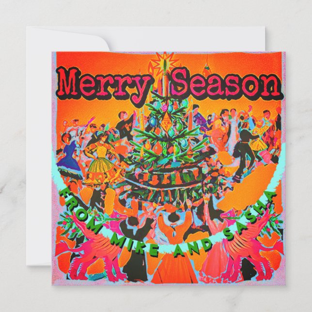 Vintager Weihnachtsbaum hinzufügen (Vorderseite)