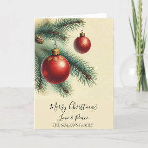 Vintager Weihnachtsbaum im Wasser fröhlich und hel Feiertagskarte