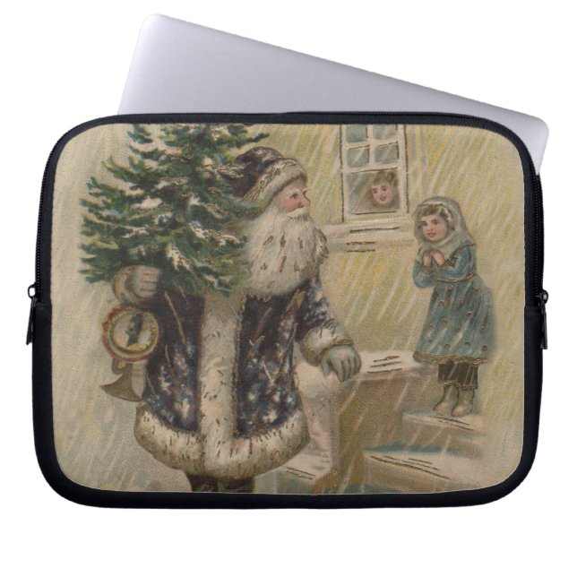 Vintager Weihnachtsbaum Laptopschutzhülle (Vorderseite)