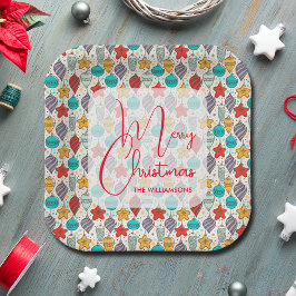 Vintager Weihnachtsbaum Pappteller