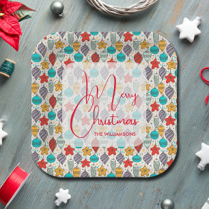 Vintager Weihnachtsbaum Pappteller