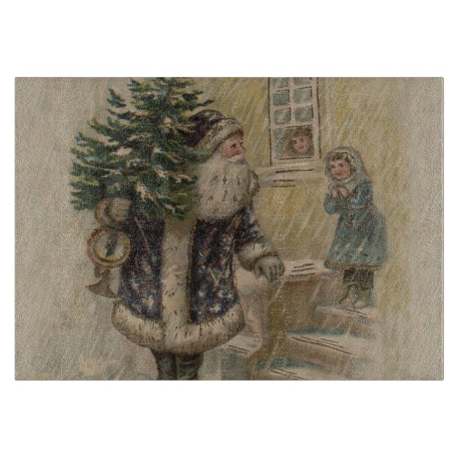 Vintager Weihnachtsbaum Schneidebrett (Vorderseite)