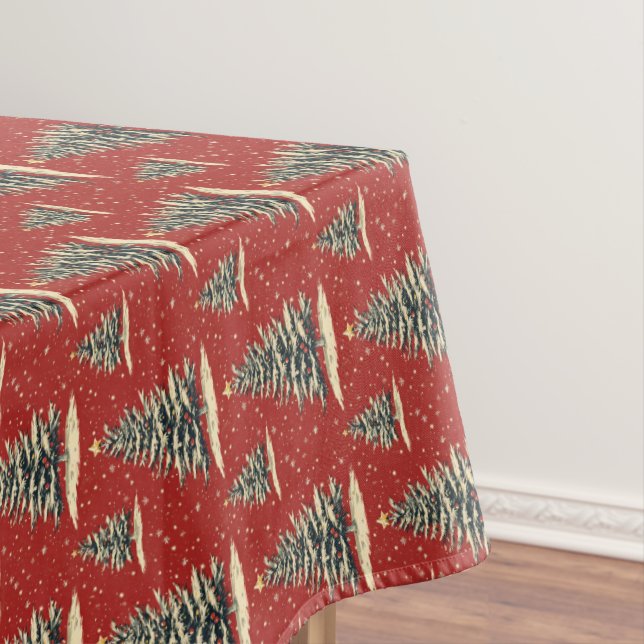 Vintager Weihnachtsbaum Tischdecke (Beispiel)