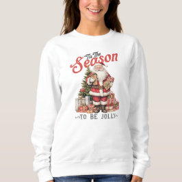 Vintager Weihnachtsbaum und Christbaum Sweatshirt