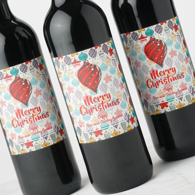 Vintager Weihnachtsbaum Weinetikett (Von Creator hochgeladen)