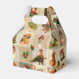 Vintager Weihnachtsbevorzugungs-Kasten Geschenkschachtel