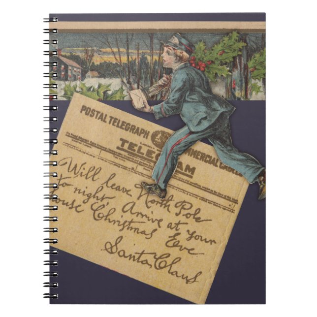 Vintager Weihnachtsbrief Notizblock (Vorderseite)