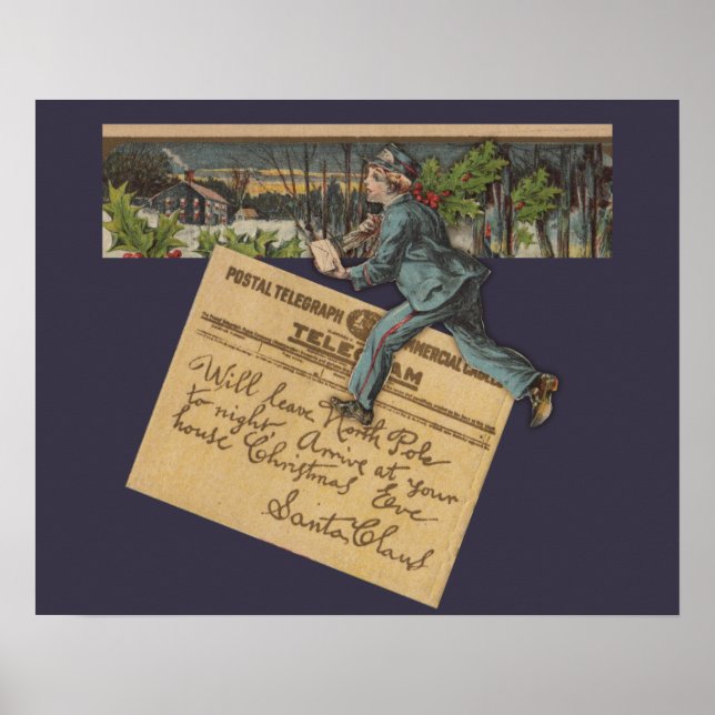 Vintager Weihnachtsbrief Poster (Vorne)