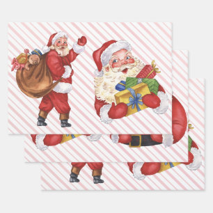 Vintager Weihnachtsfeiertag - Dekoupage Tissue Pa Geschenkpapier Set