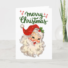 Vintager Weihnachtsfeiertag Feiertagskarte