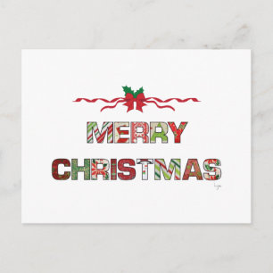 Vintager Weihnachtsfeiertag Feiertagspostkarte