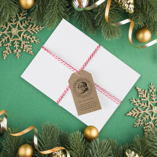 Vintager Weihnachtsfeiertag Geschenkanhänger