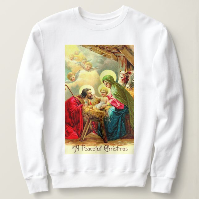 Vintager Weihnachtsfeiertag Sweatshirt (Design vorne)