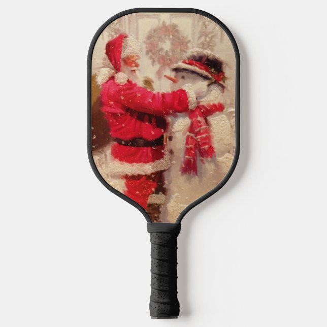 Vintager Weihnachtsfest Pickleball Schläger (Vorderseite)