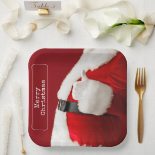 Vintager Weihnachtsfotograf Schrift Weihnachten Pappteller