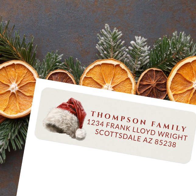 Vintager Weihnachtshut Rücksendeadresse (Von Creator hochgeladen)