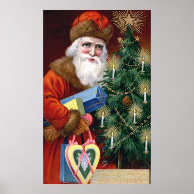 Vintager Weihnachtskalender Poster (Vorne)
