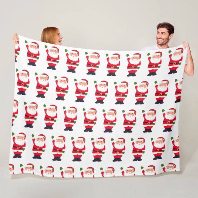 Vintager Weihnachtsklassiker Jolly Red Festival Fleecedecke (Beispiel)