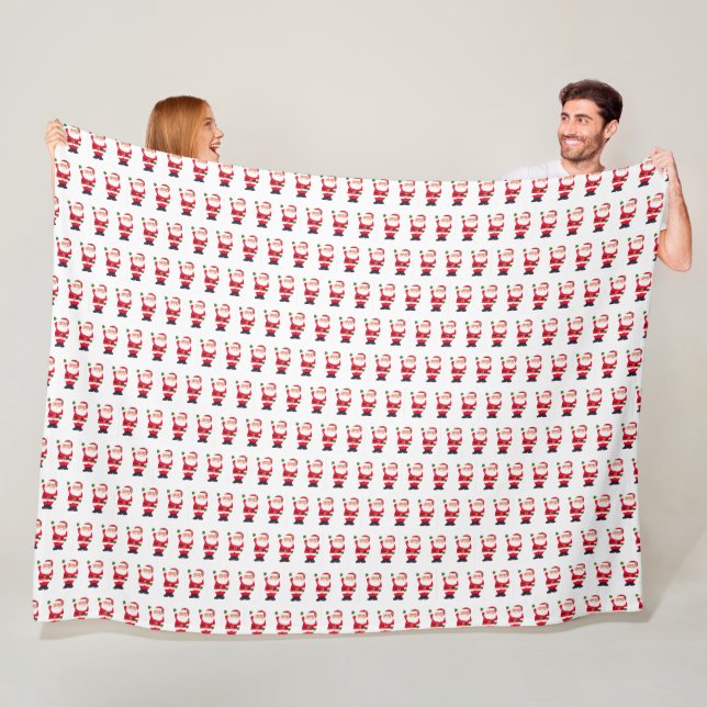 Vintager Weihnachtsklassiker Jolly Red Festival Fleecedecke (Beispiel)
