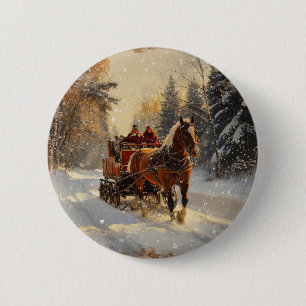Vintager Weihnachtsknopf Button