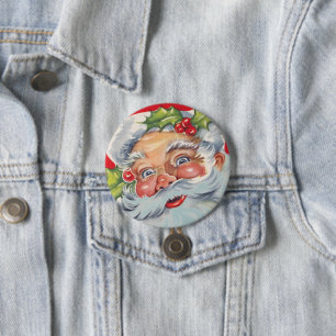 Vintager Weihnachtsmann 17 Button