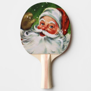 Vintager Weihnachtsmann 1 Tischtennis Schläger