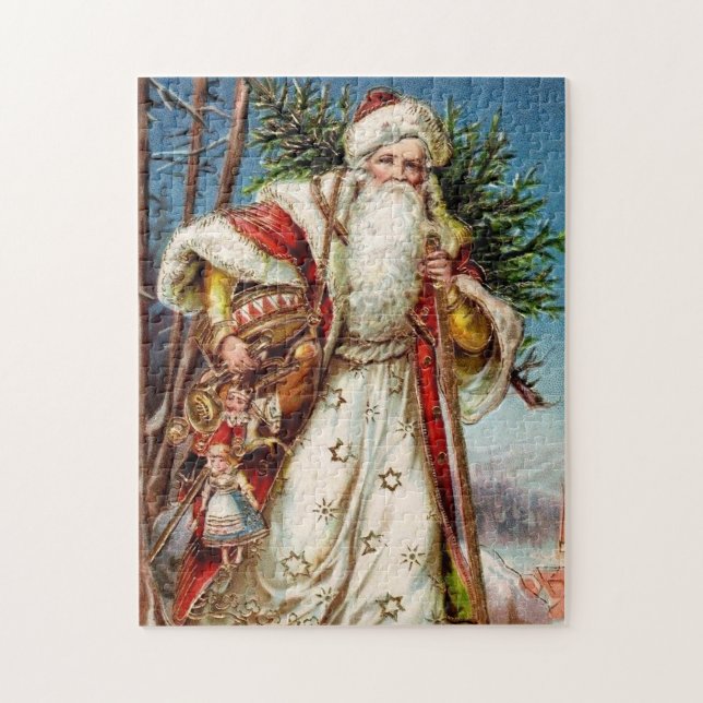 Vintager Weihnachtsmann 5 Puzzle (Vertikal)