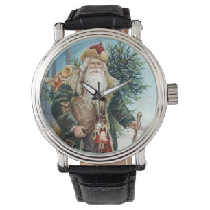 Vintager Weihnachtsmann 6 Armbanduhr