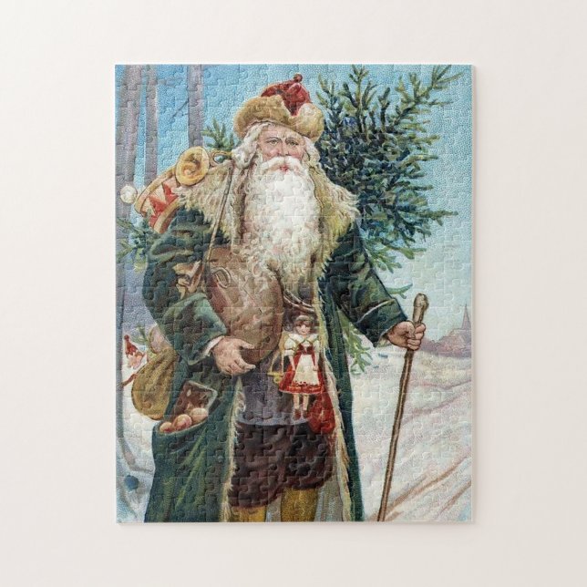 Vintager Weihnachtsmann 6 Puzzle (Vertikal)