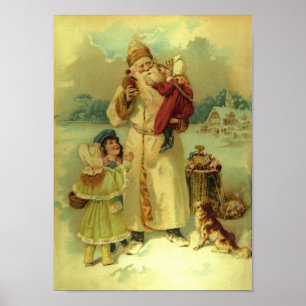 Vintager Weihnachtsmann - 90er Poster