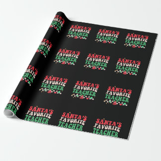 Vintager Weihnachtsmann am liebsten Lehrer Weihnac Geschenkpapier