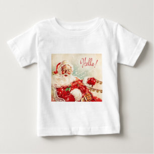 Vintager Weihnachtsmann Baby T-shirt