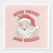 Vintager Weihnachtsmann Bleibe fröhliche und helle