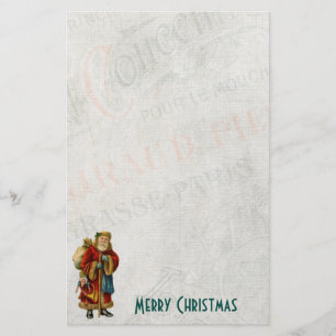Vintager Weihnachtsmann Briefpapier