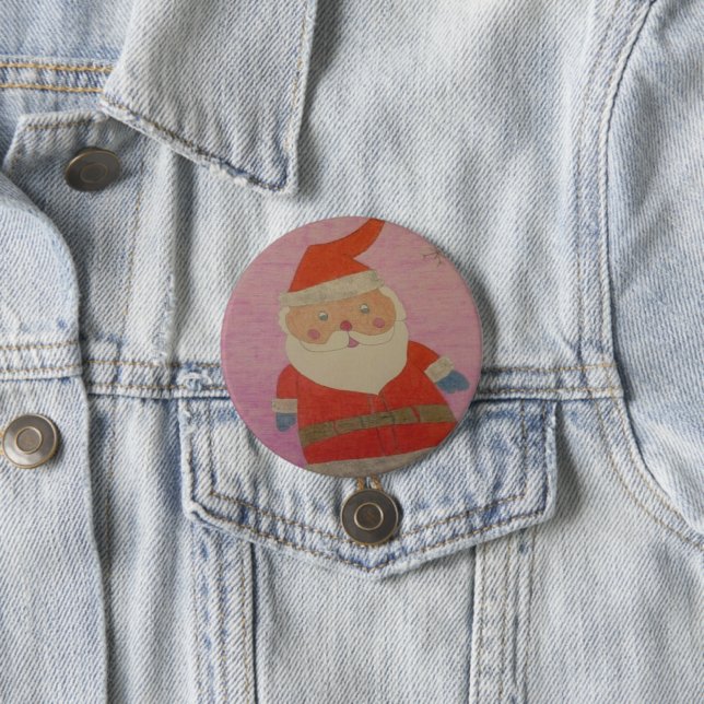Vintager Weihnachtsmann Button (Beispiel)
