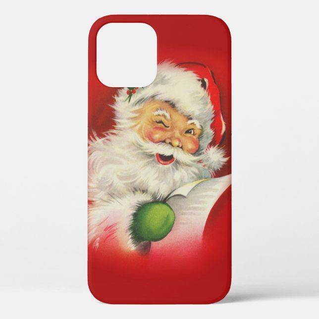 Vintager Weihnachtsmann Case-Mate iPhone Hülle (Rückseite)