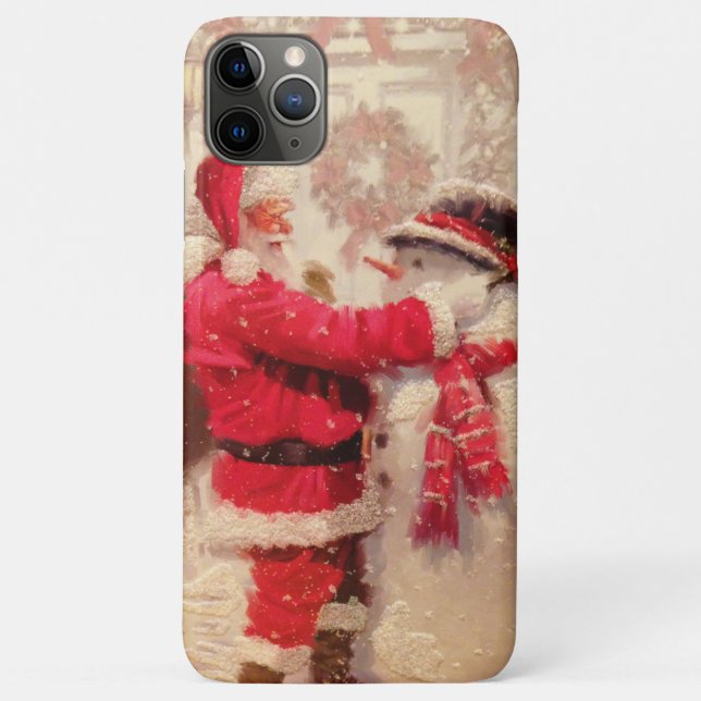 Vintager Weihnachtsmann Case-Mate iPhone Hülle (Rückseite)