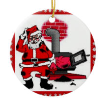 Vintager Weihnachtsmann & Coal Stove Burner