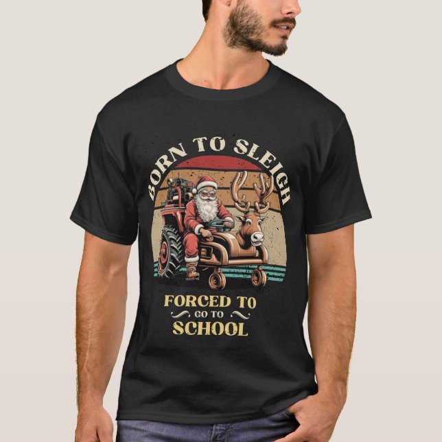 Vintager Weihnachtsmann, der Lehrer zu Weihnachten T-Shirt (Vorderseite)